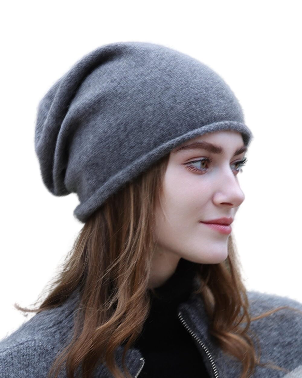 3714 100% Cashmere Slouchy Beanie Design in Elegant Gift Box - Multiple